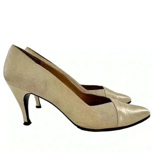 Stuart Weitzman heels size 10 C old leather pointy toe stilettos vintage 80s 90s